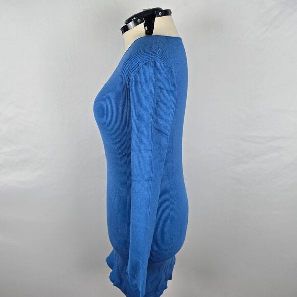 Koinshha Sweater Dress Women's XL Blue Slim Fit Long Sleeve Pullover Round Neck - Picture 14 of 16